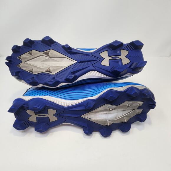Under Armour Highlight Franchise Blue Football Cleats Men Size 9.5 High Top - Picture 8 of 8